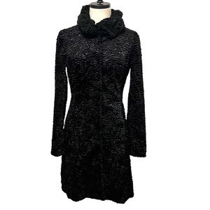 WHBM White House Black Market Persian Lamb Faux Fur Jacket Coat Size XXS